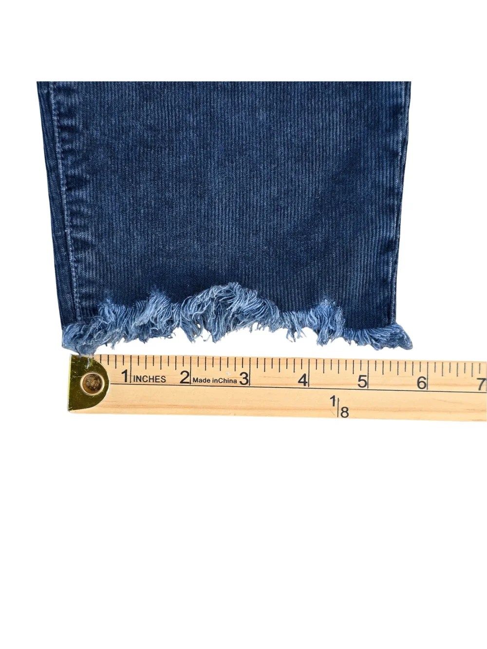 Rag & Bone Nina‎ High-Rise Ankle Skinny Corduroy Pants Navy Raw Hem 31